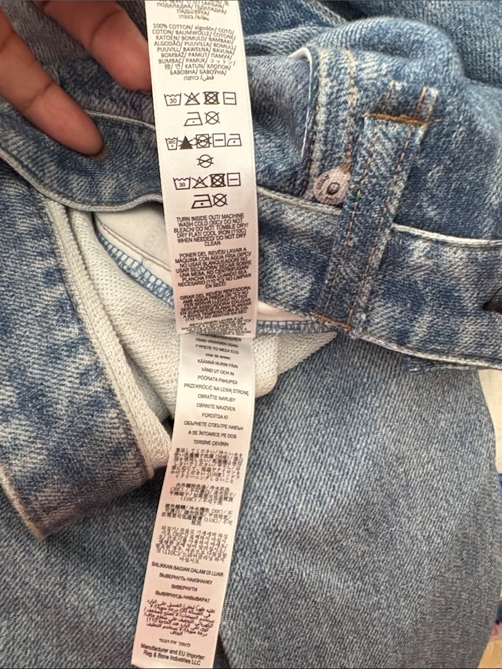 rag & bone Miramar Railey Light Blue Wide-Leg Jeans 29 - Picture 12 of 15